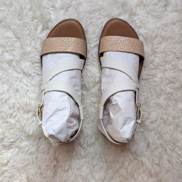 Like New Cole Haan Findra Strappy Sandal (color: white-nude woven, size: 6) - Picture 6 of 10